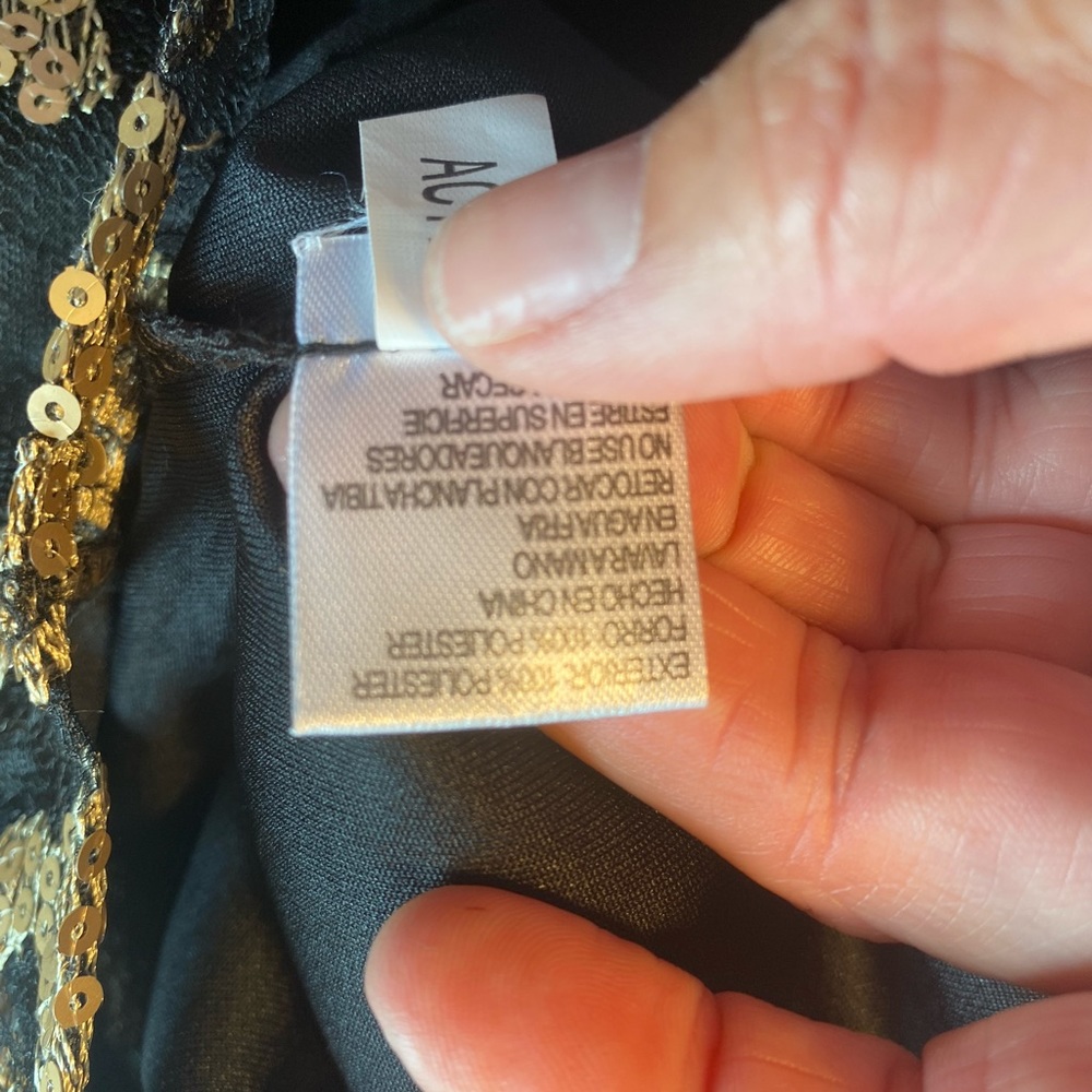 Gianni Bini Strapless Black and Gold Dress - Picture 8 of 14